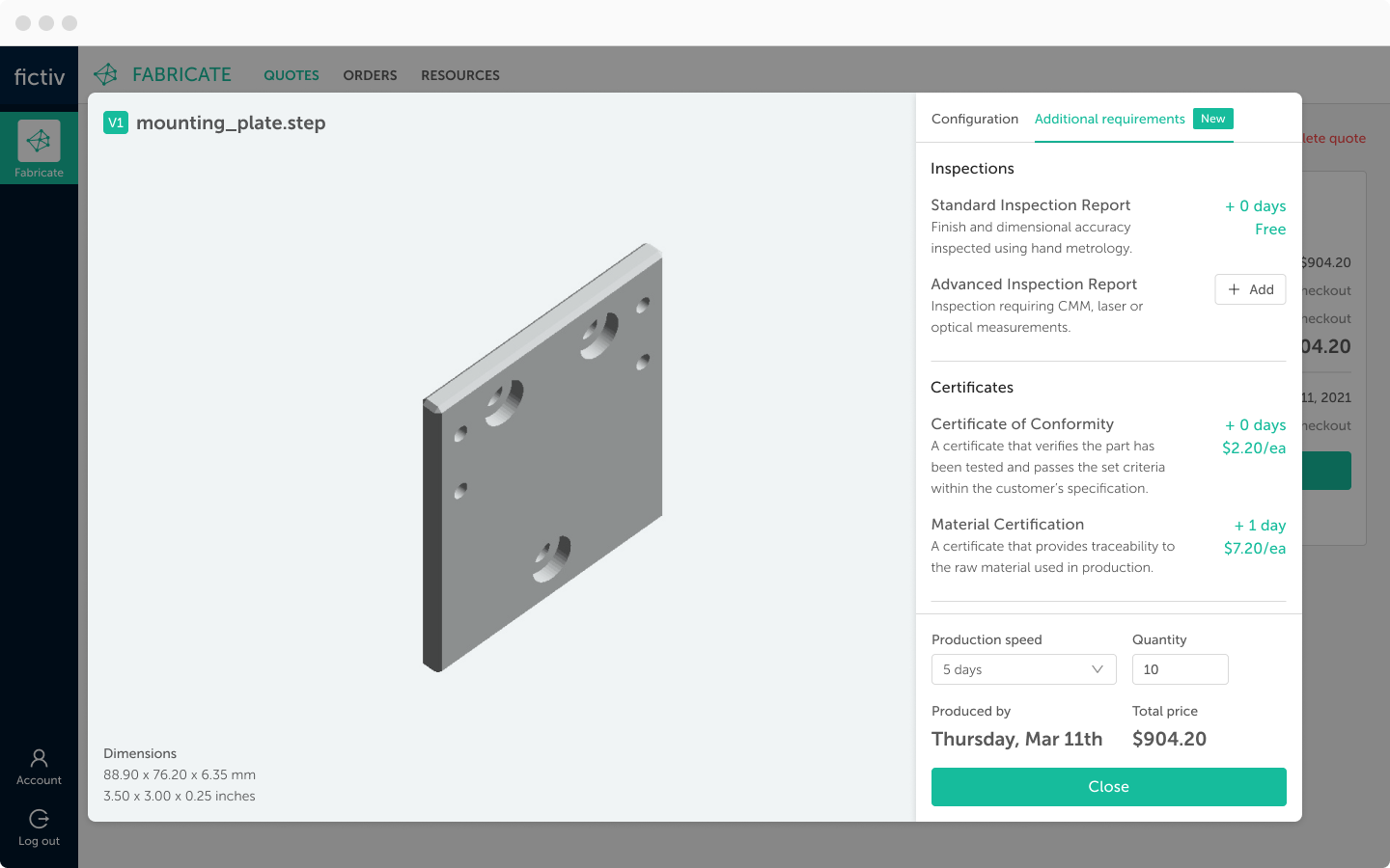 fictiv platform advanced quality offerings
