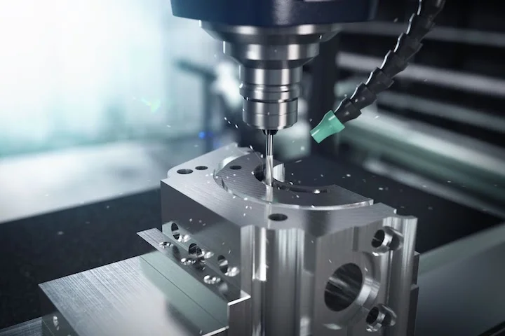 A CNC machined part requiring more than one setup