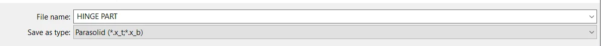 Save a part as a Parasolid (parametric model)