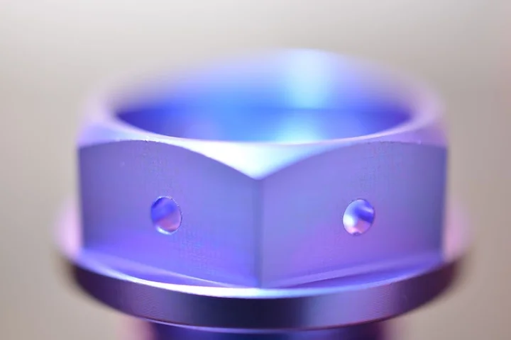 Anodized titanium fastener