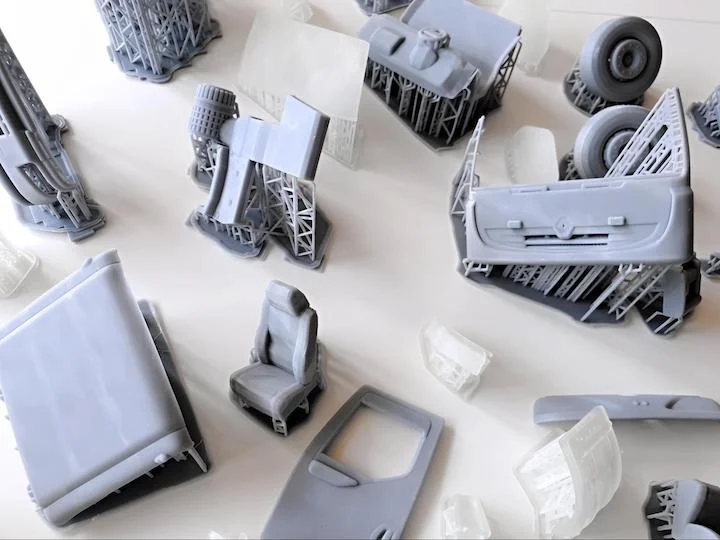 SLA 3D printed parts