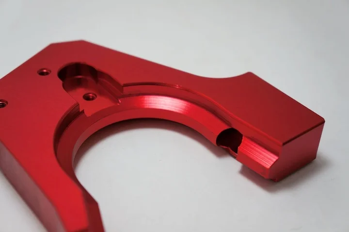 anodized aluminum part