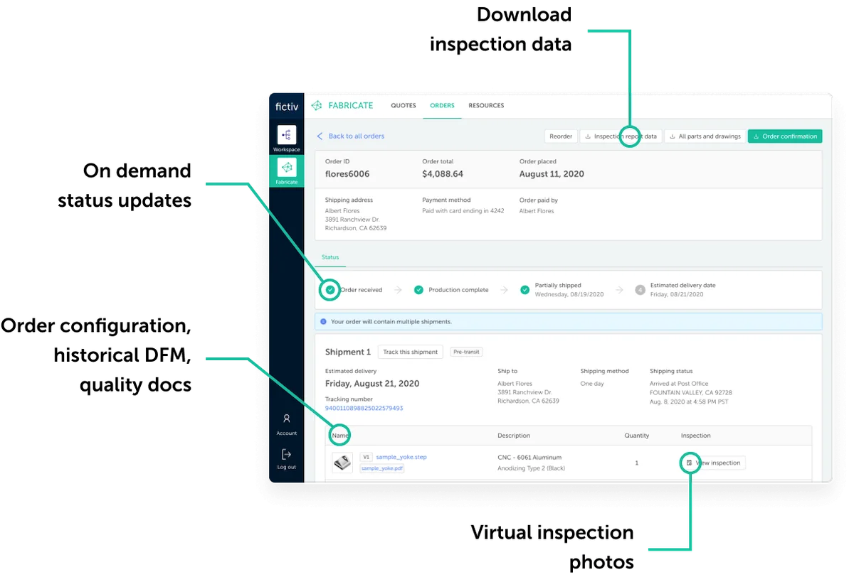 Easily find requested quality documentation, configuration details, DFM, design files, invoices, and inspection reports for all your previous orders.