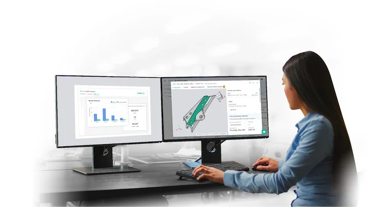 A female engineer using the Fictiv platform