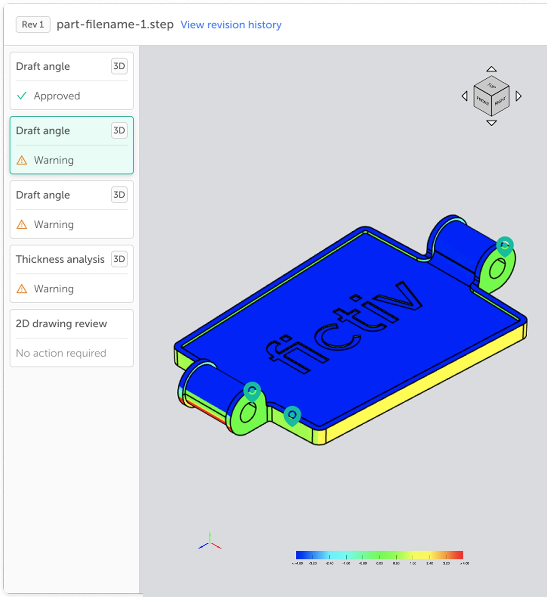 free dfm feedback for injection molding on Fictiv's digital manufacturing platform
