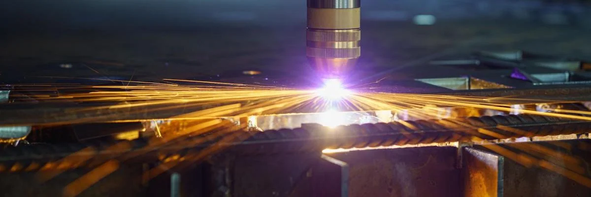 plasma cutting sheet metal in action