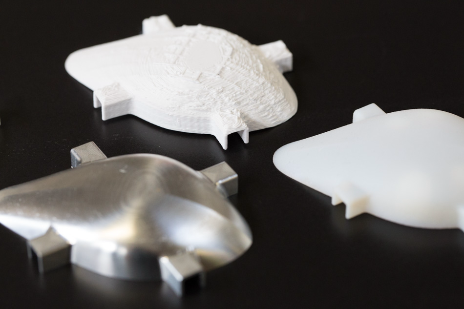 A selection of materials and manufacturing processes used for a functional drone prototype
