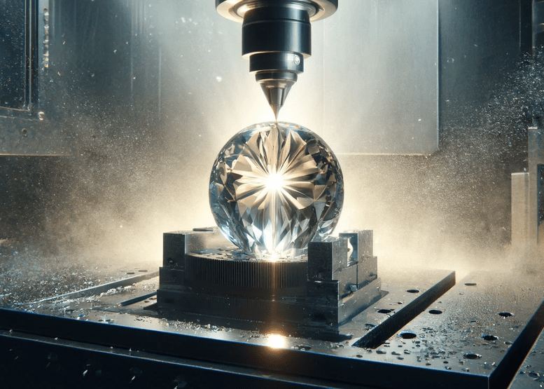 
crystal ball cnc machine