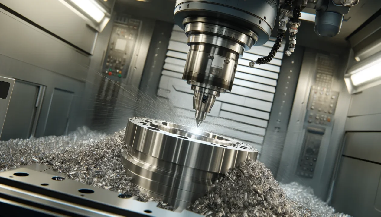 Metal chips can build-up during CNC machining.