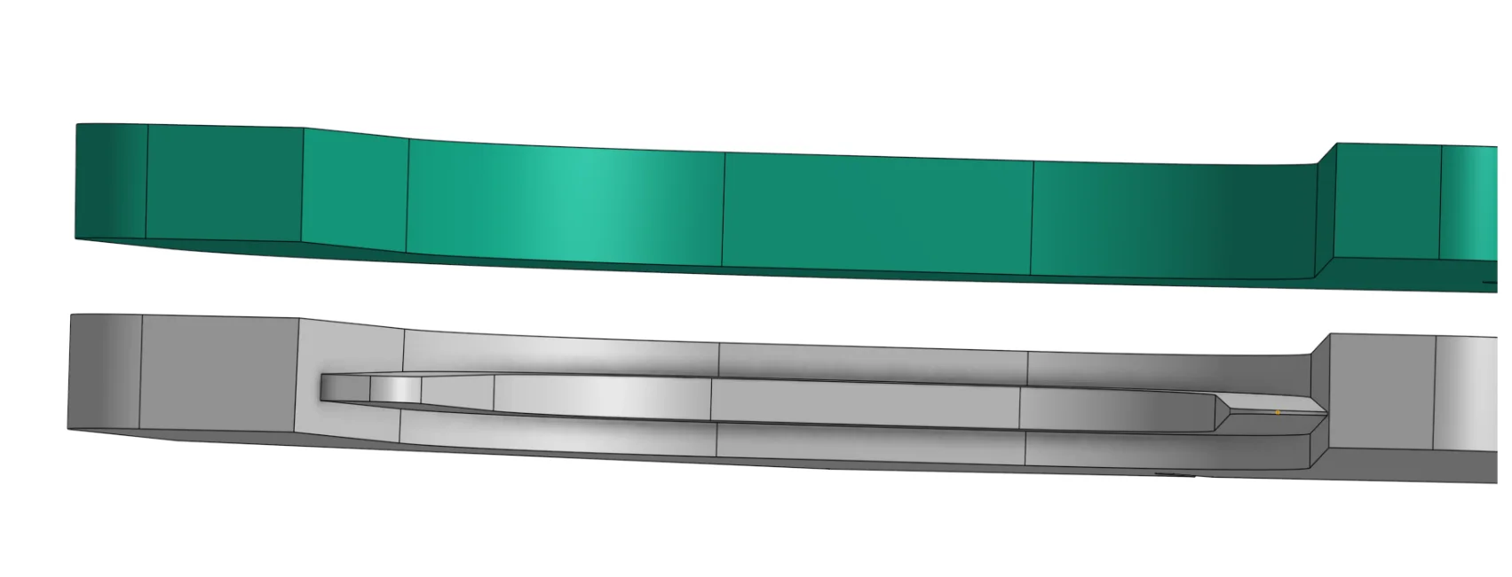 Ribs create more surface area and a mechanical interlock for better overmold bonding.