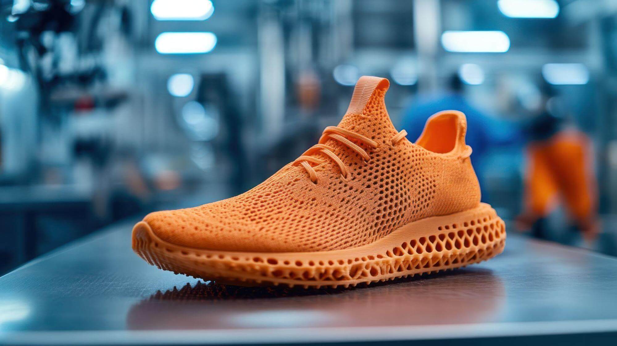 3D printing can be utilized for production in practical applications, such as shoe soles.
