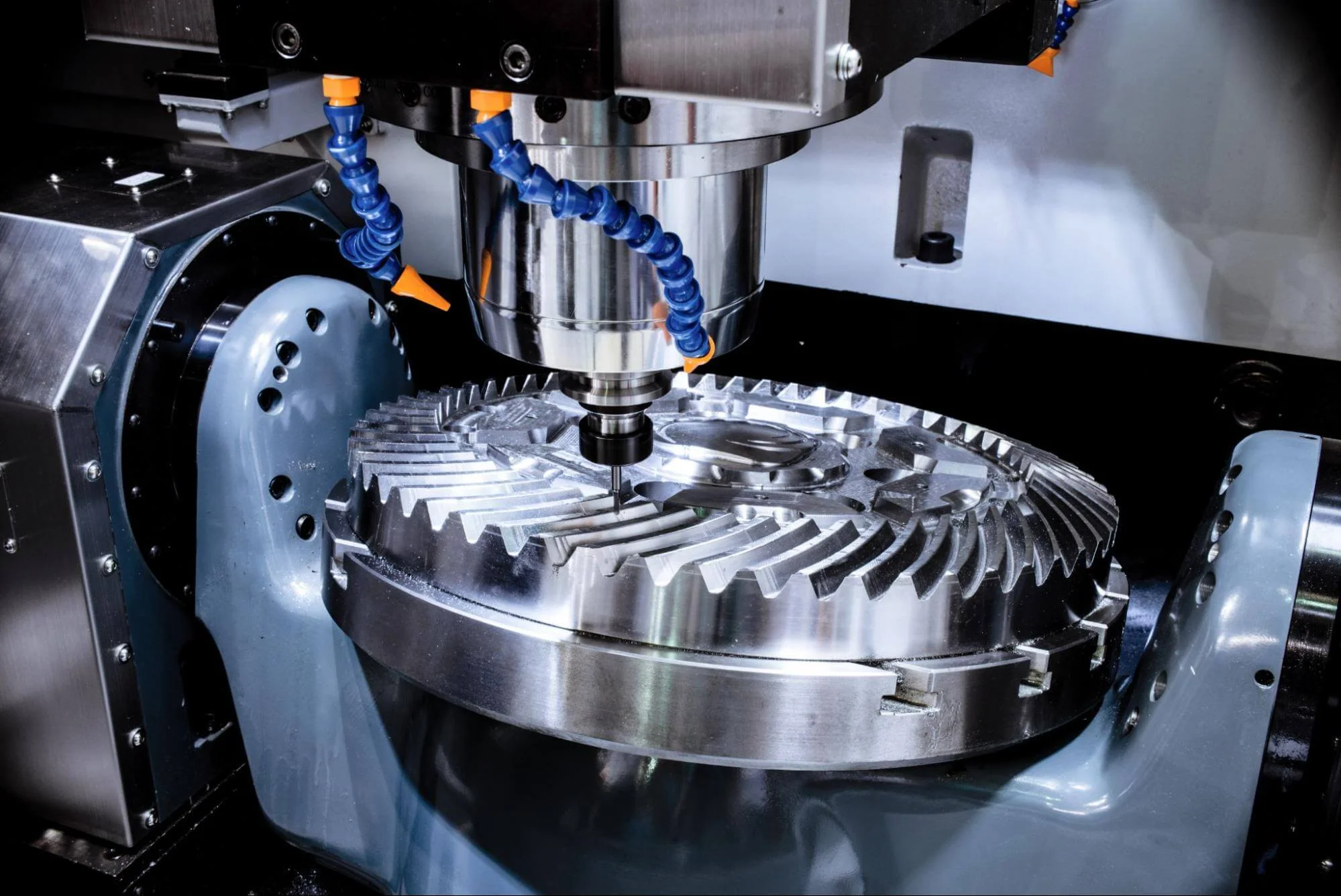 large cnc metal - Fictiv Large metal part being CNC machined.