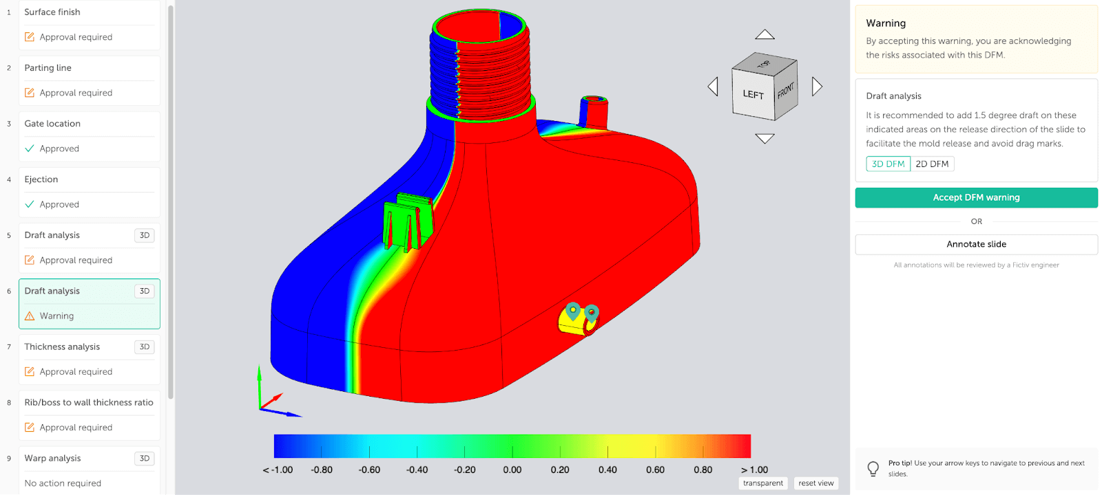 Rapid injection molding DFM