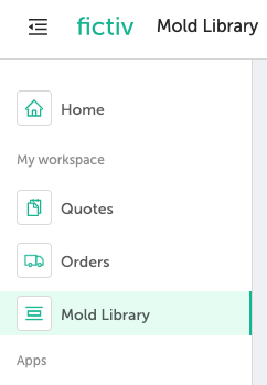 Mold library location on the Fictiv platform.