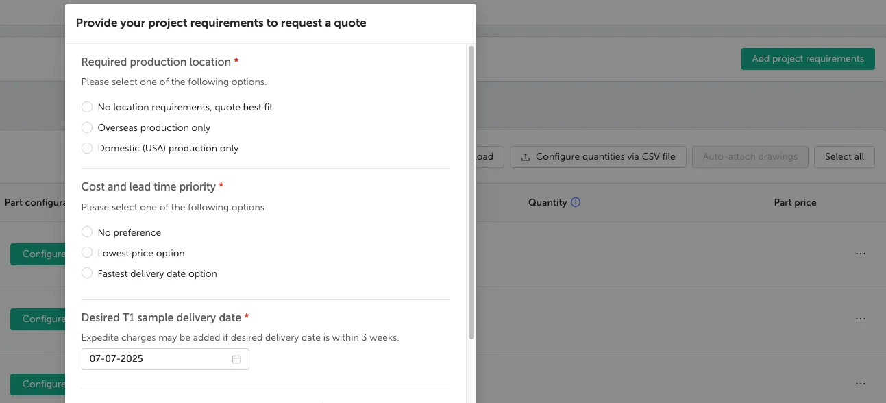 fictivmade requirements - Fictiv Manufacturing Project requirements for quoting on the Fictiv platform.