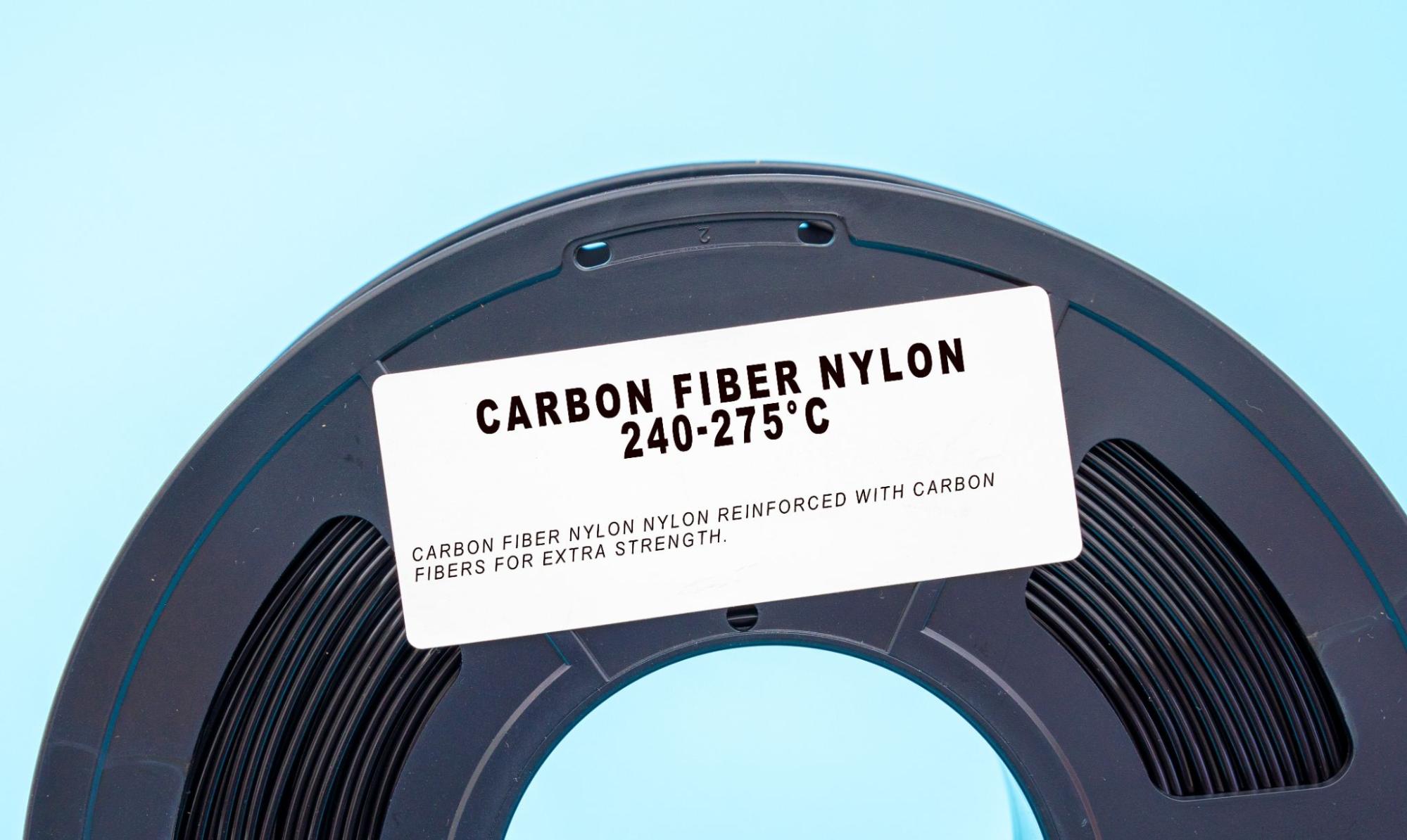 Carbon-filled nylon material for 3D printing