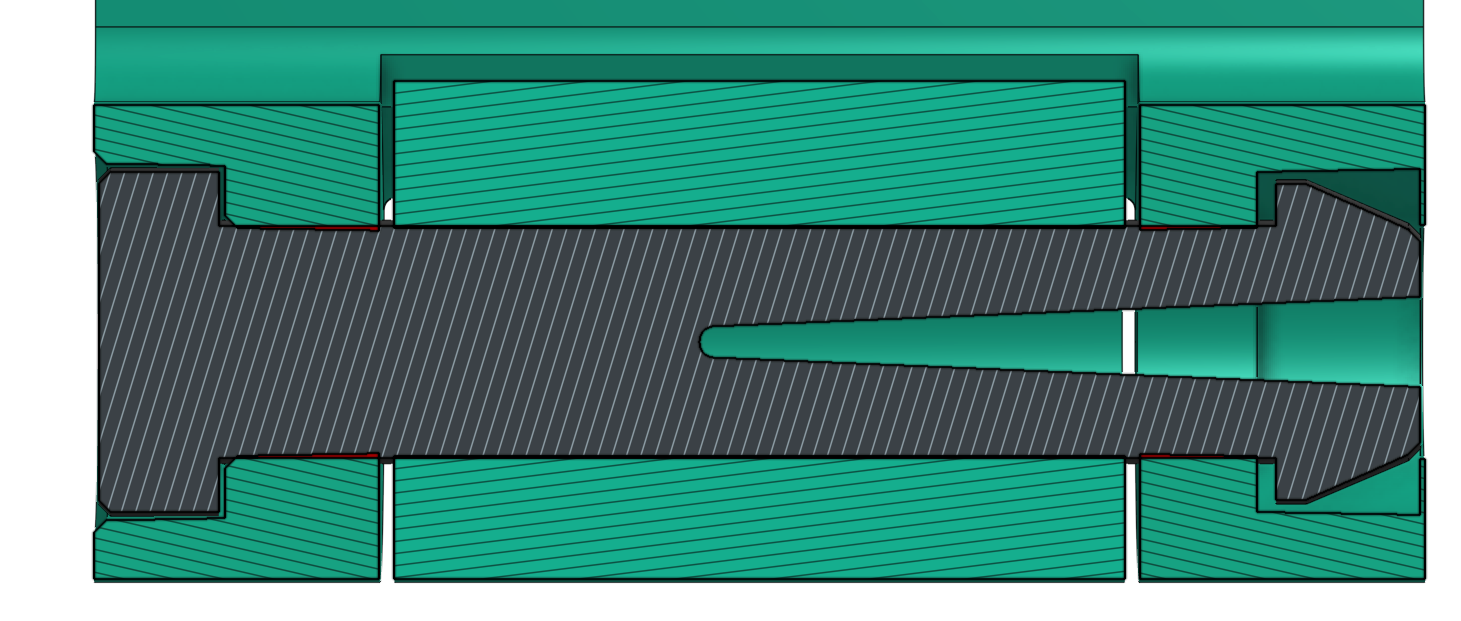 fictivmade cad - Fictiv hinge cross-section in the CAD
