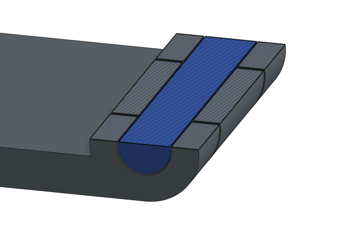 fictivmade cross section - Fictiv Initial hinge cross-section for prototype