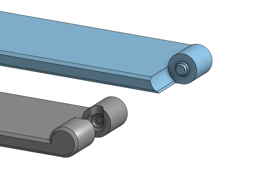 Concept for snap-fit hinge design