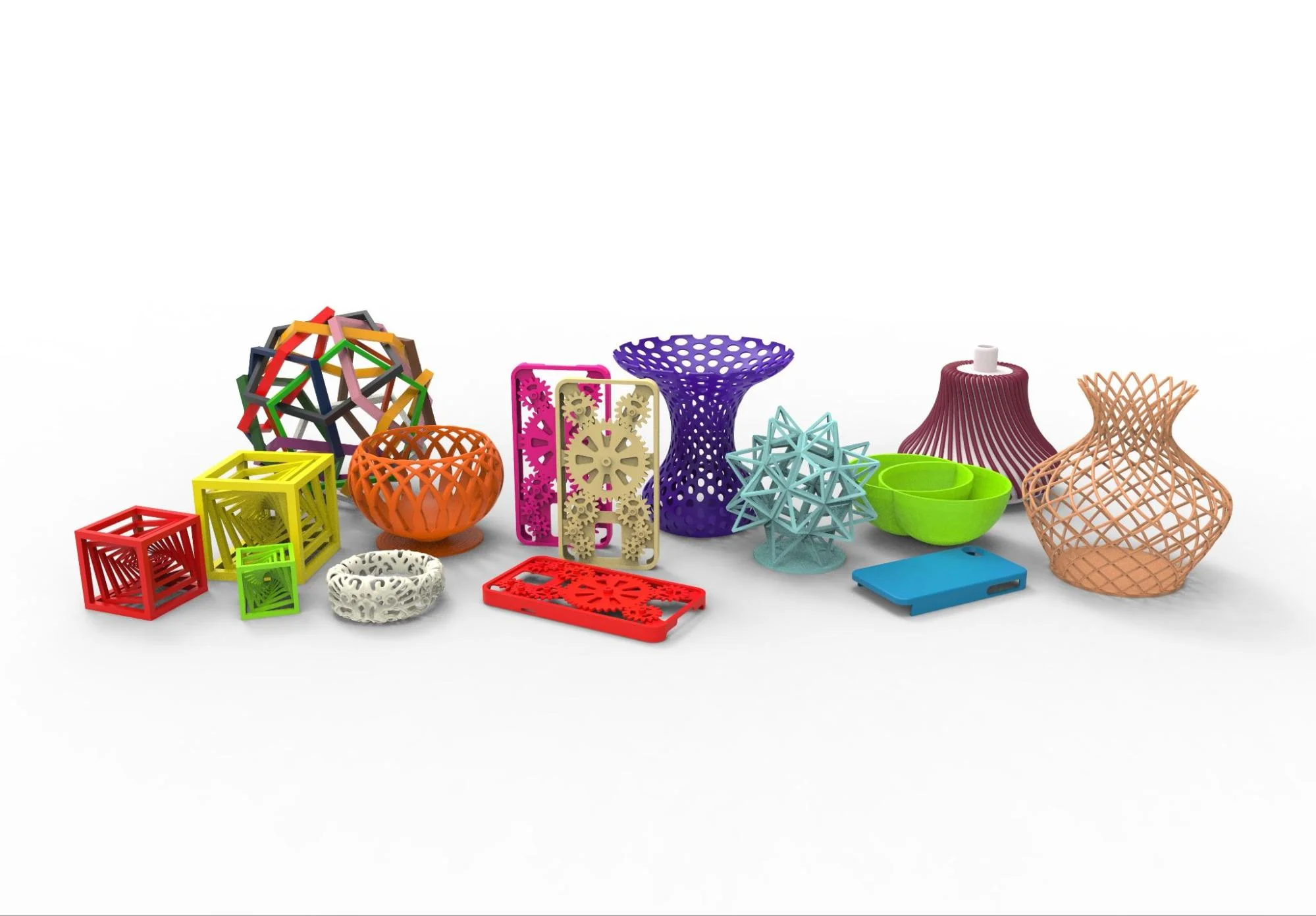 image3 - Fictiv Rendering of various geometries that are possible with 3D printing