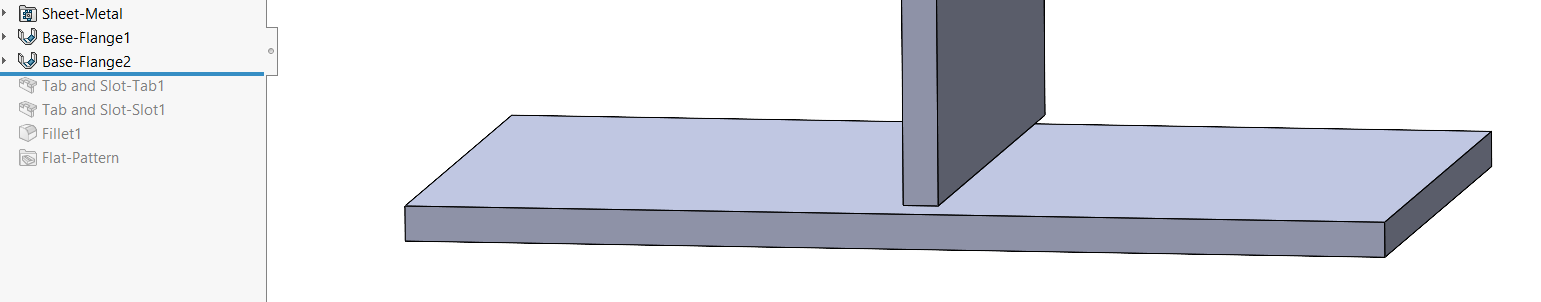 sheet metal flange - Fictiv SolidWorks tab and slot design base flanges