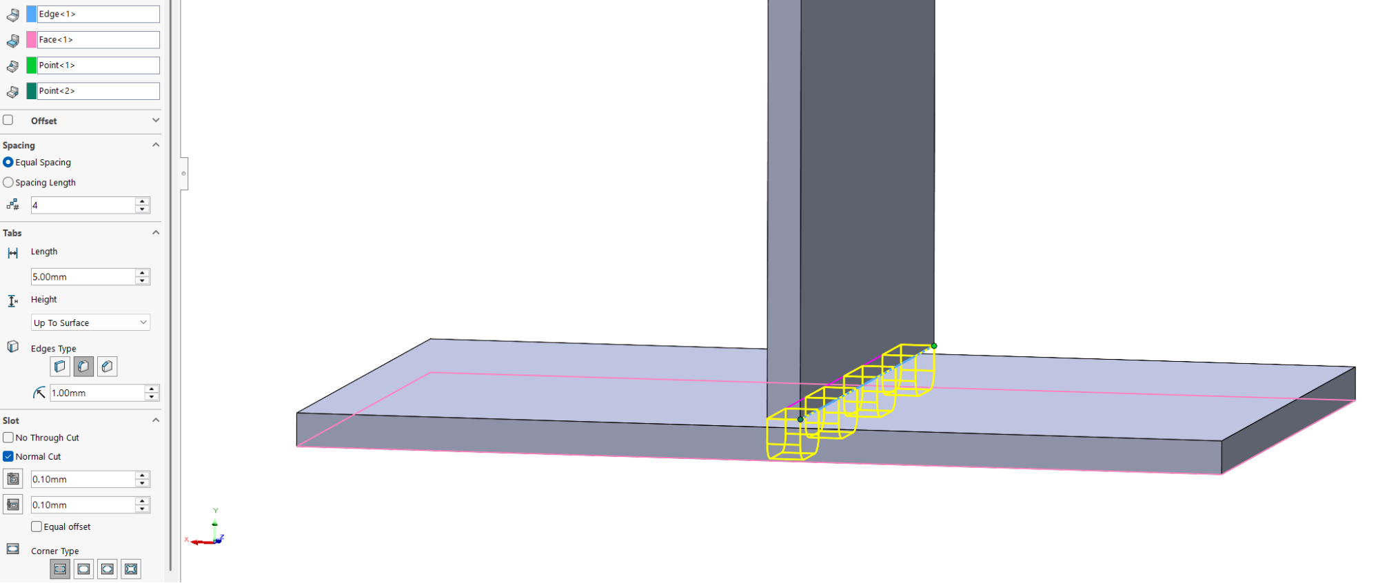 sheet metal solidworks - Fictiv SolidWorks tab and slot feature