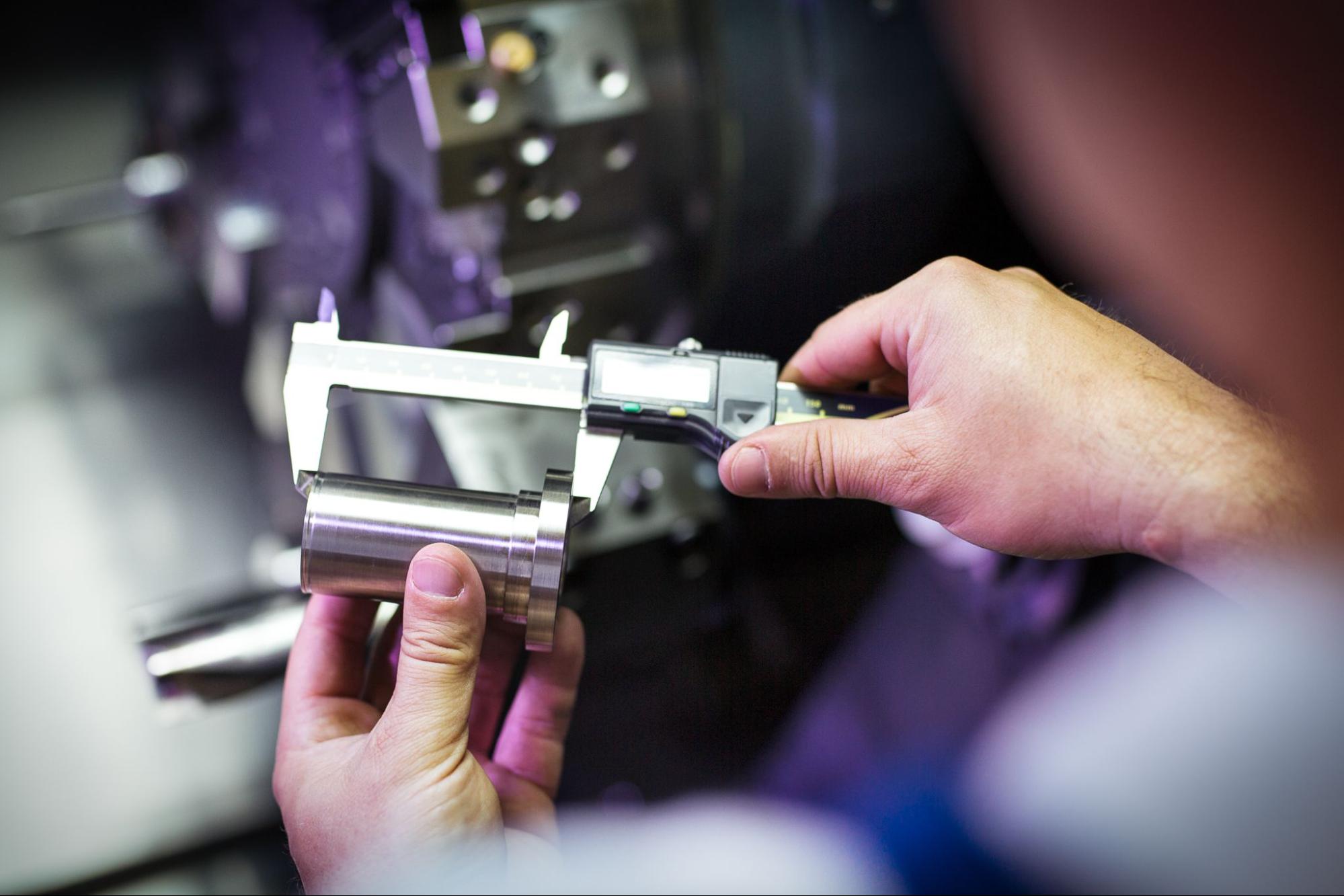 Quality inspection uses various tools to measure product quality.