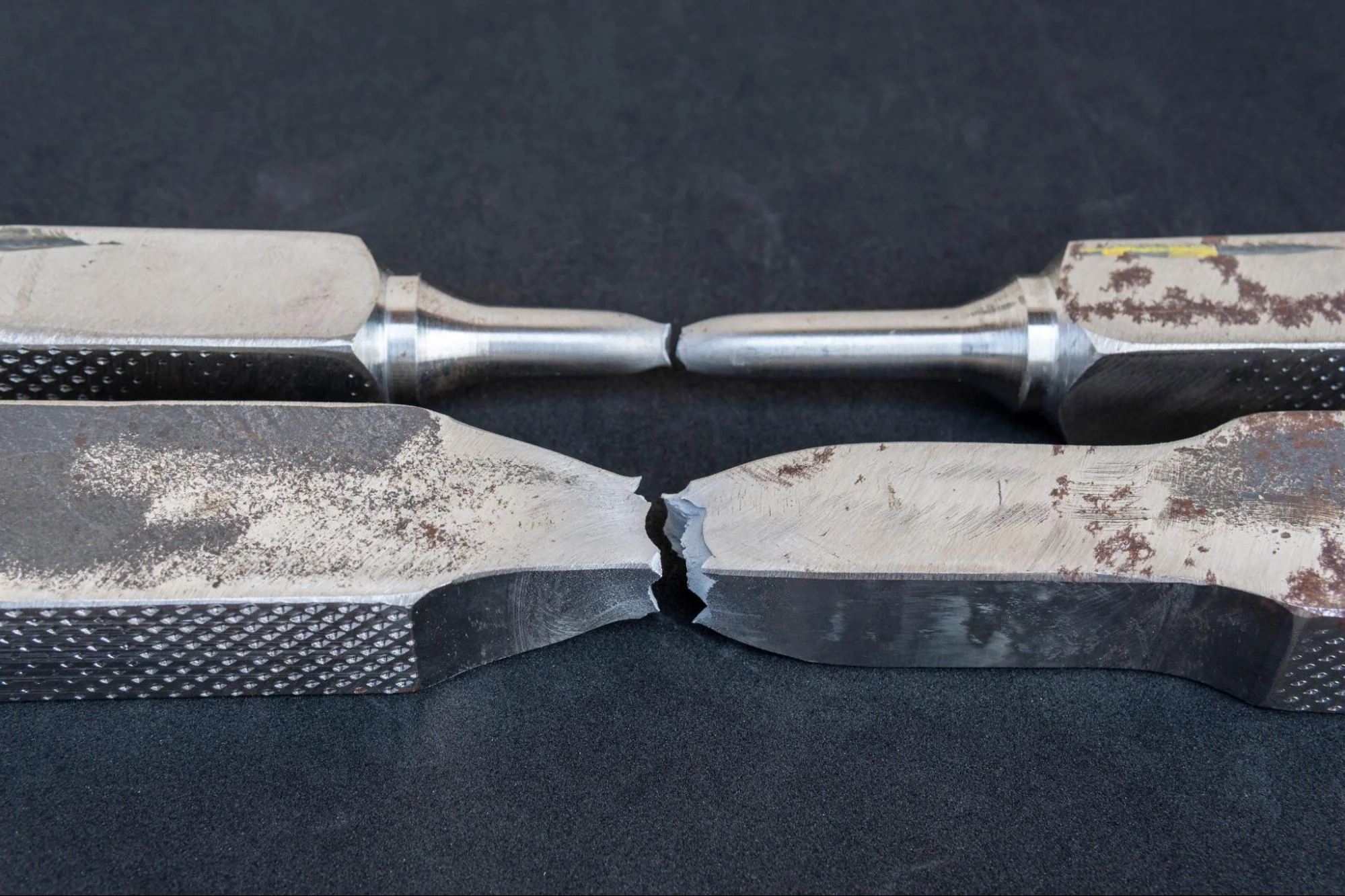 Tensile testing is used to determine the strength of materials.