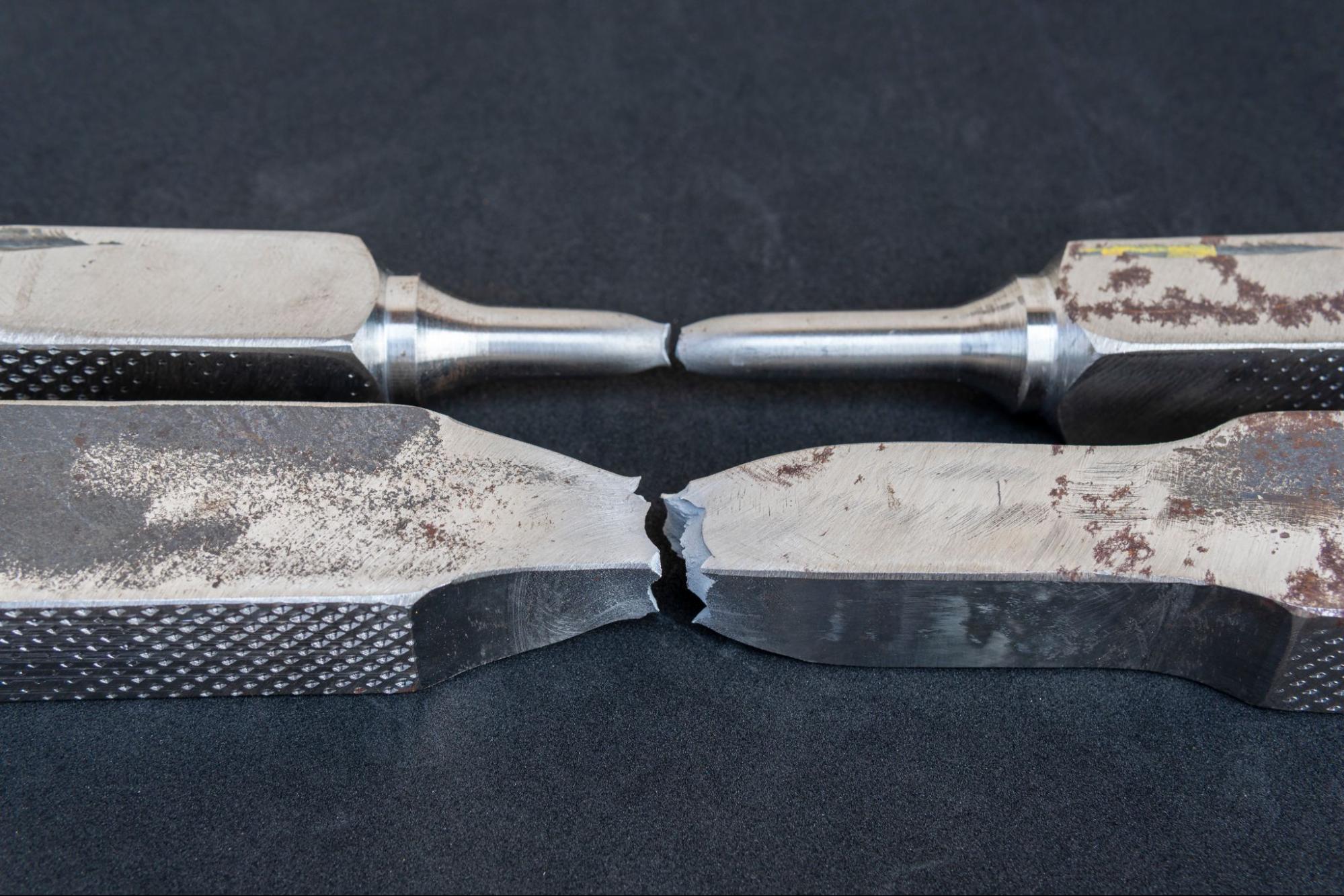 Tensile testing is used to determine the strength of materials.