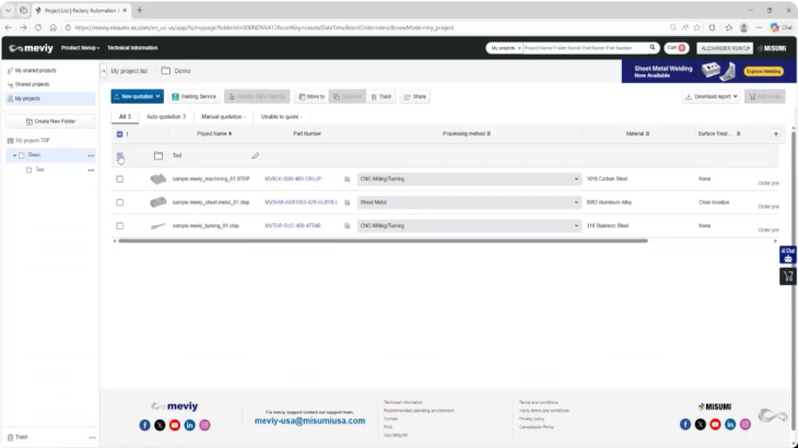 How to download your 2D drawing file on meviy