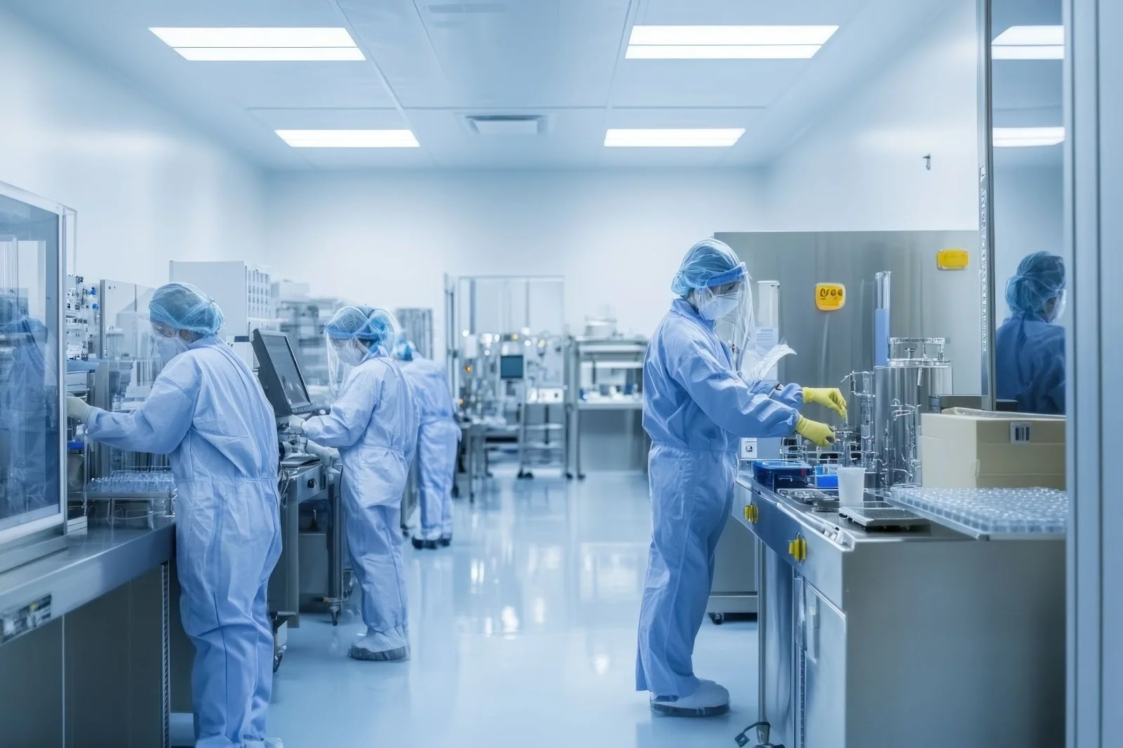Manufacturing in a cleanroom environment.