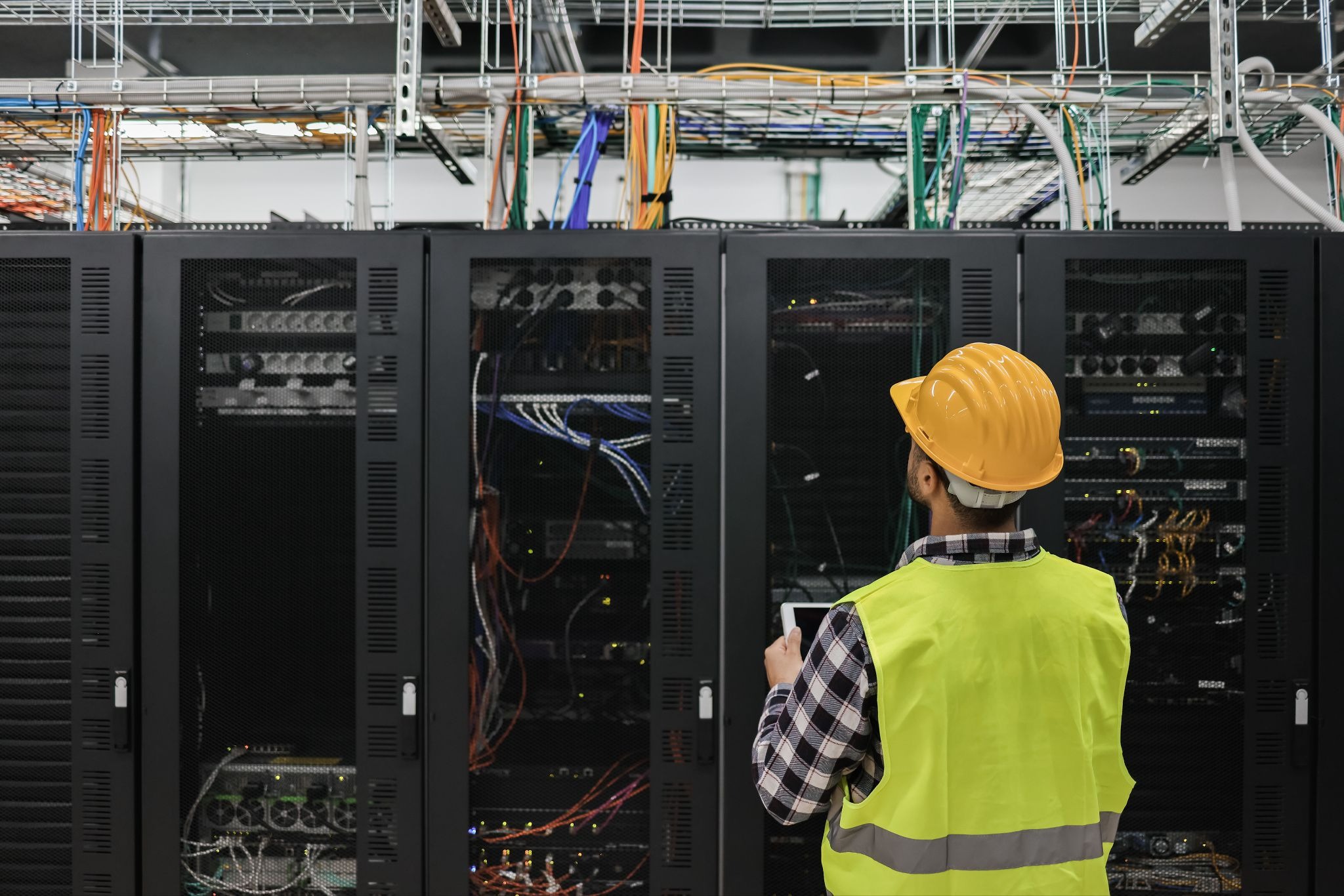 Inspection of AI data center hardware