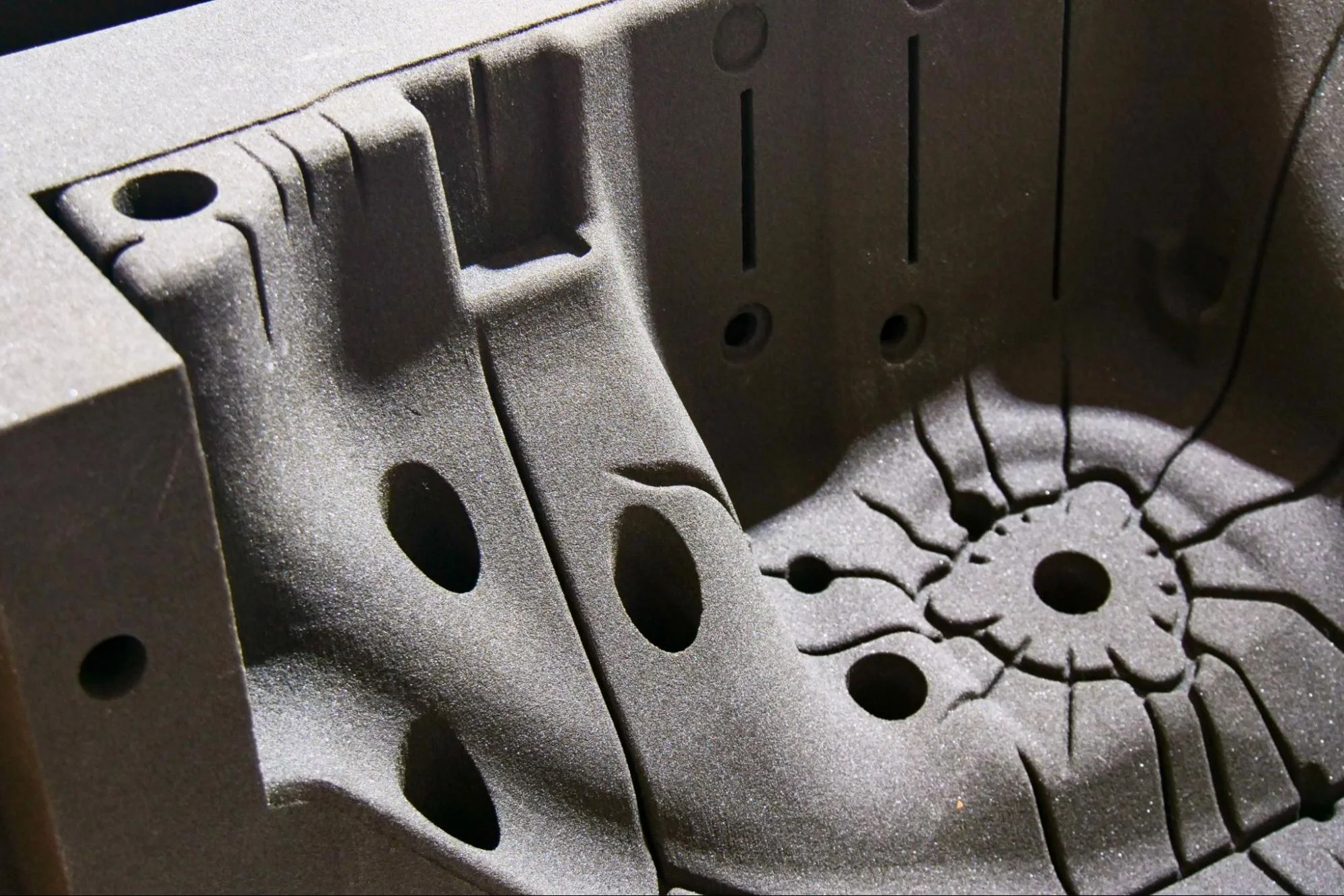 Surface texture of a sand-cast part