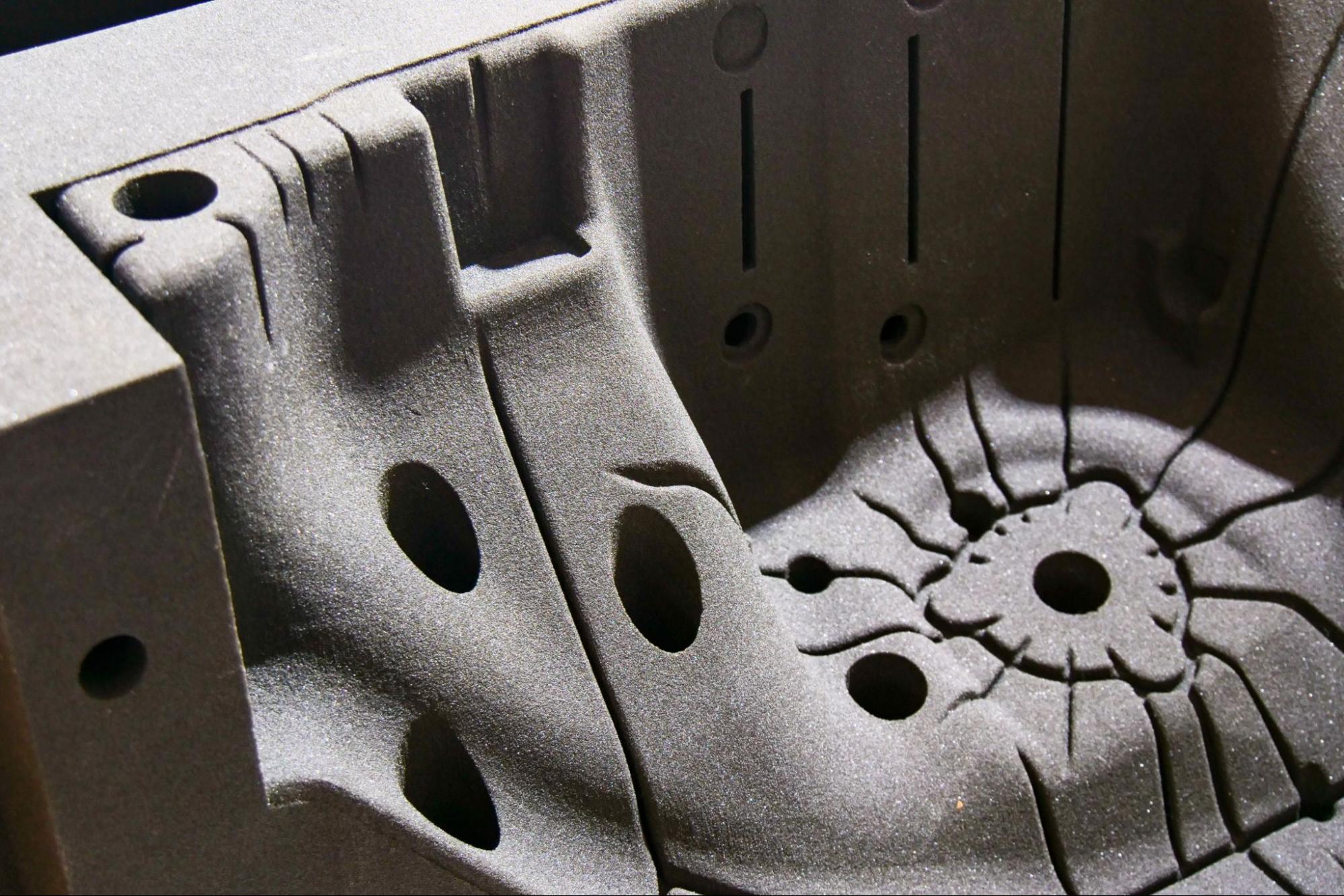 sand-cast part - Fictiv Surface texture of a sand-cast part
