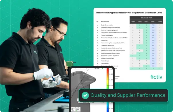 Fictiv engineers performing quality and supplier performance checks