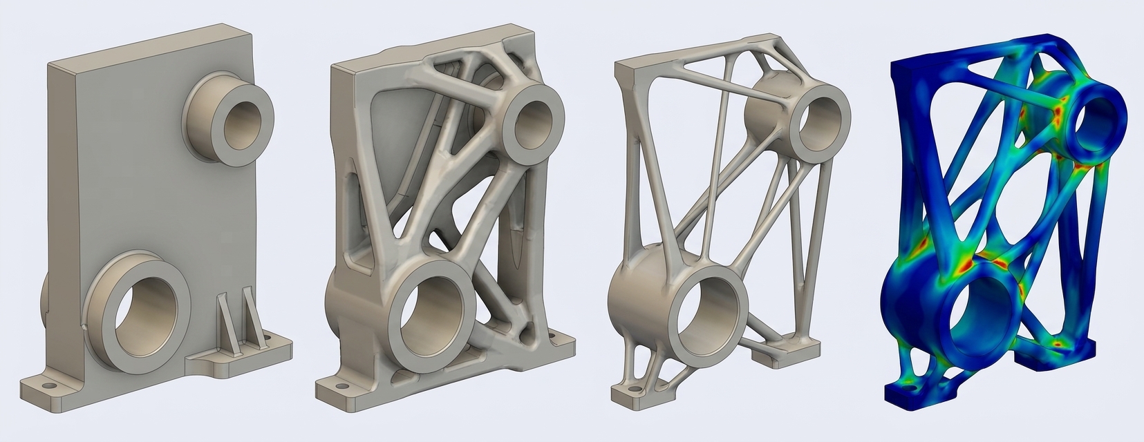 Physical AI Topology FEA - Fictiv AI-generated topology and FEA