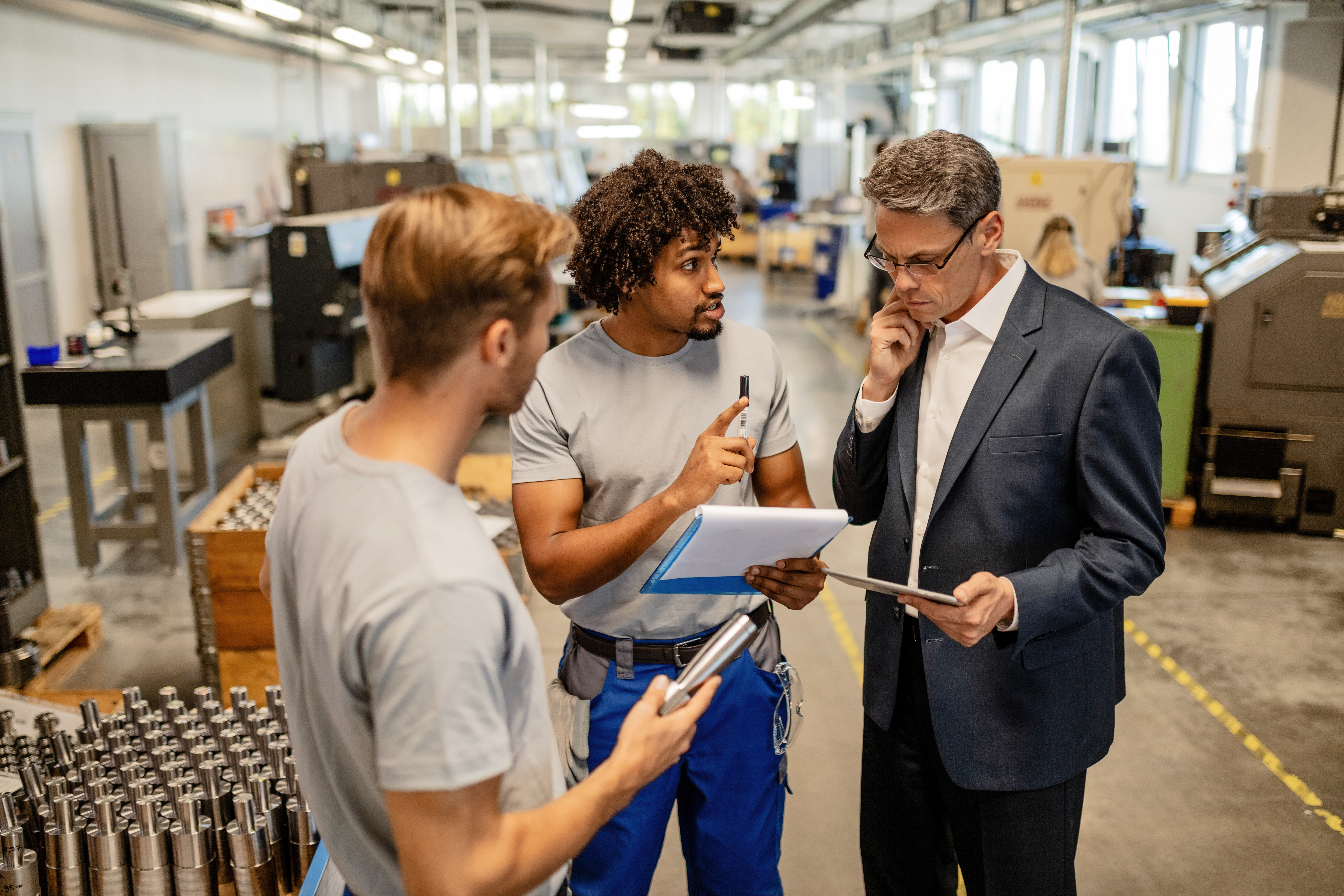 Pilot Run Production - Fictiv Manufacturing engineers evaluating pilot run quality