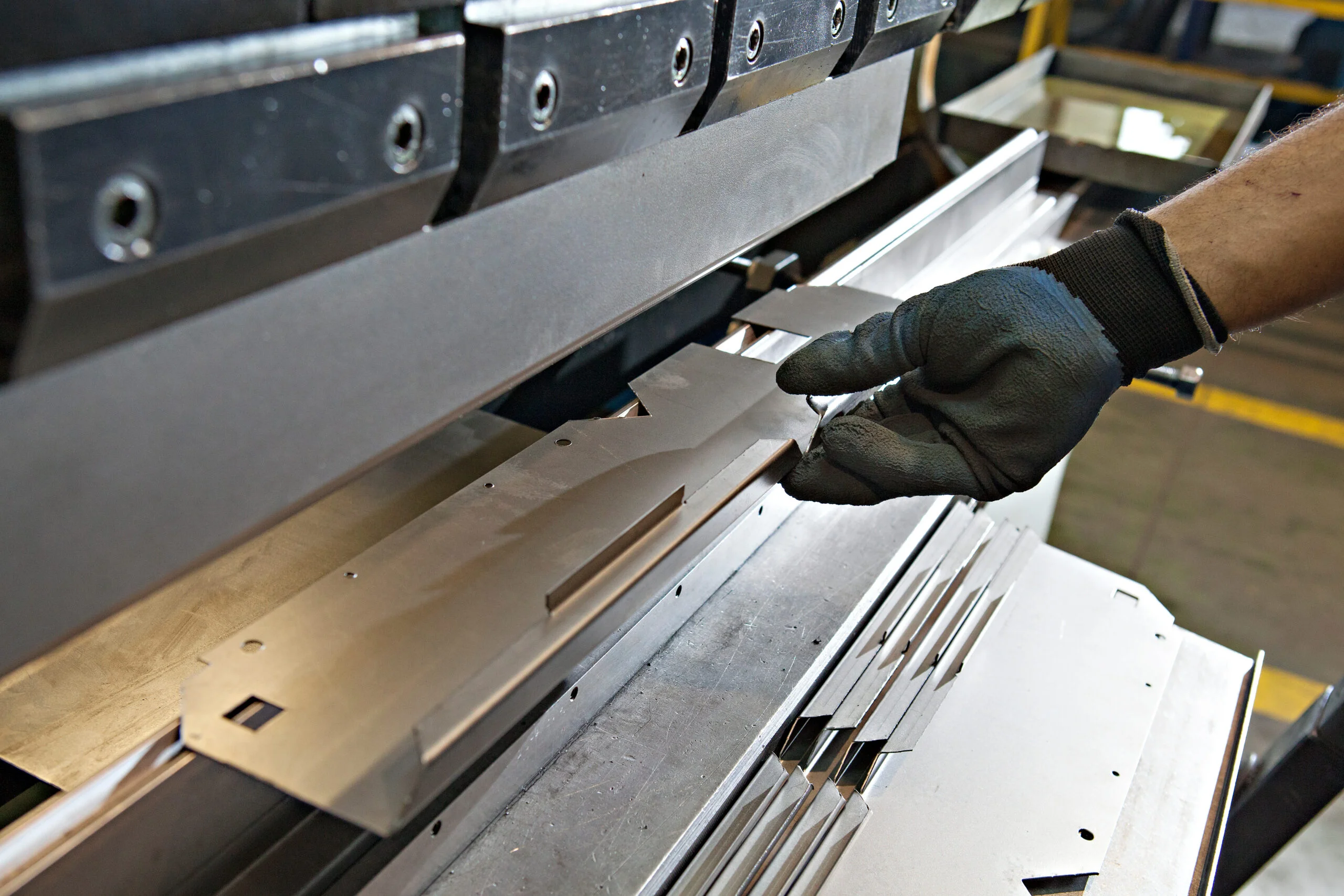 Sheet metal bending with press brake