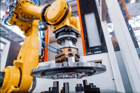 
												Robotic arm on a manufacturing line for the Robotics & Automation industry