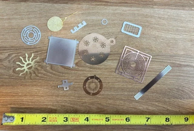 Thin metal parts made with photochemical etching